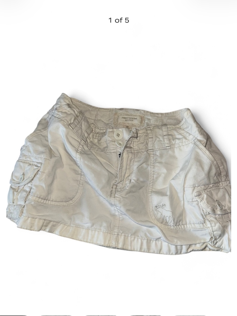 Abercrombie & Fitch White Cargo Skort